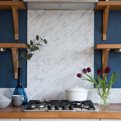 d-c-fix Marble Carrara Grey Self Adhesive Vinyl Wrap Film for Kitchen Doors and Worktops A4 Sample 297mm(L) 210mm(W)