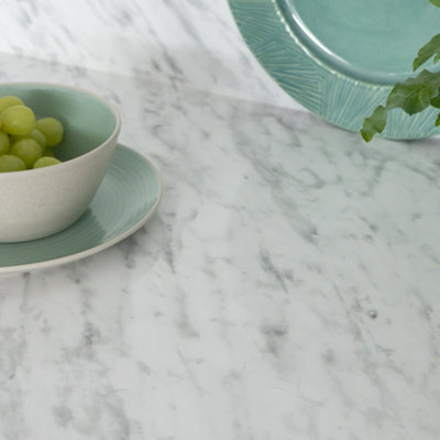d-c-fix Marble Carrara Grey Self Adhesive Vinyl Wrap Film for Kitchen Worktops and Furniture 1m(L) 90cm(W)
