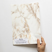 d-c-fix Marble Cortes Brown Self Adhesive Vinyl Wrap Film for Kitchen Doors and Worktops A4 Sample 297mm(L) 210mm(W)