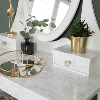 d-c-fix Marble Cortes Gold Self Adhesive Vinyl Wrap Film for Kitchen Doors and Worktops A4 Sample 297mm(L) 210mm(W) - 3