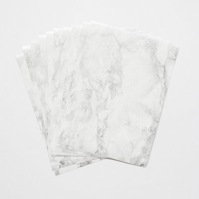 d-c-fix Marble Cortes Silver Self Adhesive Vinyl A4 Craft Pack (10 sheets)