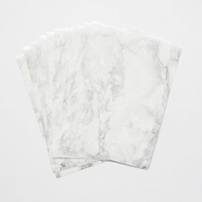 d-c-fix Marble Cortes Silver Self Adhesive Vinyl A4 Craft Pack (10 sheets)