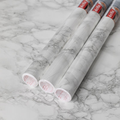 dcfix Marble Grey Self Adhesive Vinyl Wrap Film for Kitchen Worktops