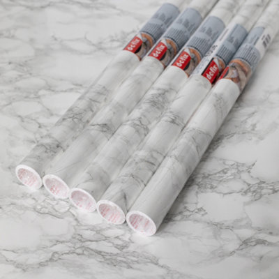 dcfix Marble Grey Self Adhesive Vinyl Wrap Film for Kitchen Worktops