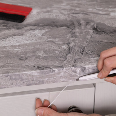 d-c-fix Marble Paladina Greige Self Adhesive Vinyl Wrap Film for Kitchen Worktops and Furniture 2m(L) 67.5cm(W)