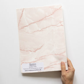 d-c-fix Marble Pink Self Adhesive Vinyl Wrap Film for Kitchen Doors and Worktops A4 Sample 297mm(L) 210mm(W)