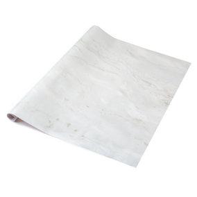 d-c-fix Marble Romeo Matt White Self Adhesive Vinyl Wrap Film for Kitchen Worktops and Furniture 15m(L) 67.5cm(W)