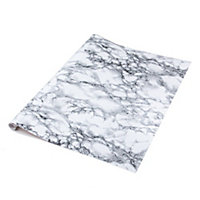 d-c-fix Marble White Self Adhesive Vinyl Wrap Film for Kitchen Worktops and Furniture 10m(L) 90cm(W)