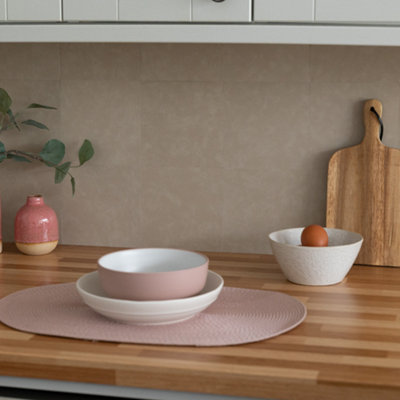 d-c-fix Micro Cement Beige Self-Adhesive Vinyl Wall Tiles 15.25cm(W) 15.25cm(H) 1.2mm(D) Pack of 6 (0.14sqm)