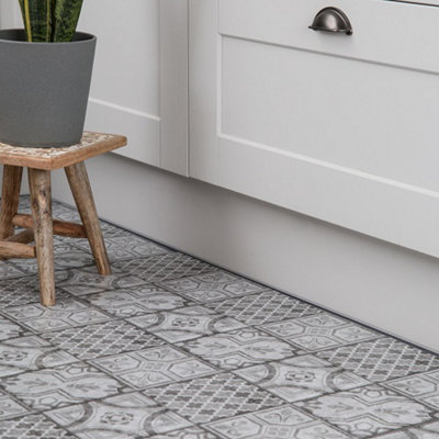 d-c-fix Moroccan Grey Self Adhesive Vinyl Floor Tiles Pack of 11 (1sqm) - 3