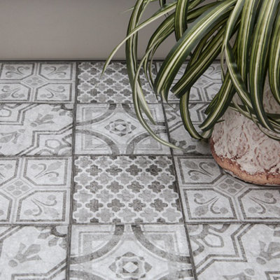 d-c-fix Moroccan Grey Self Adhesive Vinyl Floor Tiles Pack of 11 (1sqm) - 5