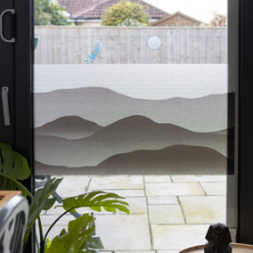 d-c-fix Mountains Premium Static Cling Window Film for Privacy and Décor 1.5m(L) 45cm(W)