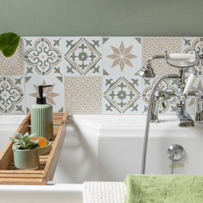 d-c-fix Nadia Natural Self-Adhesive Vinyl Wall Tiles Pack of 6 (0.14sqm) - 4