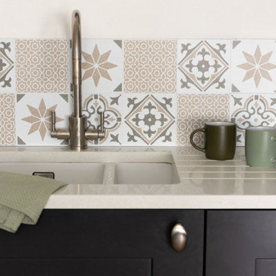 d-c-fix Nadia Natural Self-Adhesive Vinyl Wall Tiles Pack of 6 (0.14sqm) - 5