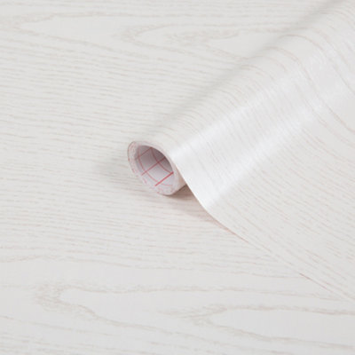 D-C-Fix Pearl White Wood (8146) Self-adhesive Furniture Wrap (L)5m (W)675mm