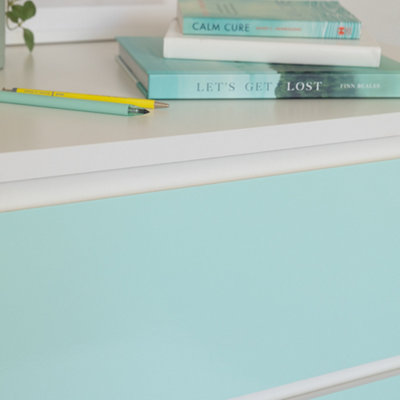 d-c-fix Plain Glossy Mint Green Self Adhesive Vinyl Wrap Film for Kitchen Doors and Furniture 2m(L) 67.5cm(W) - 3