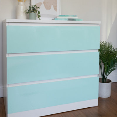 d-c-fix Plain Glossy Mint Green Self Adhesive Vinyl Wrap Film for Kitchen Doors and Furniture 2m(L) 67.5cm(W) - 4
