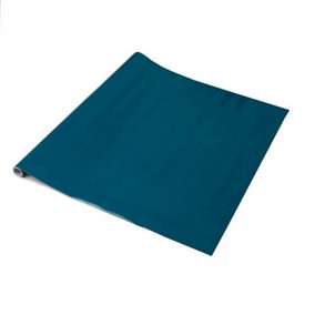 d-c-fix Plain Glossy Petrol Blue Self Adhesive Vinyl Wrap Film for Kitchen Doors and Furniture 2m(L) 67.5cm(W)