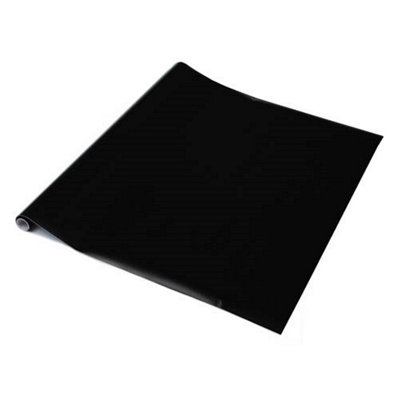 dcfix Plain Matt Black Self Adhesive Vinyl Wrap Film for Kitchen Doors and Furniture 5m(L