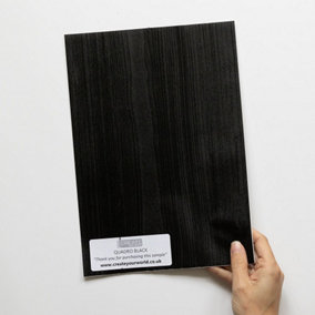 d-c-fix Premium Quadro Black Textured Self Adhesive Vinyl Wrap Film for Kitchen Doors and Furniture A4 Sample 297mm(L) 210mm(W)
