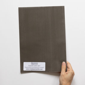 d-c-fix Premium Quadro Dark Grey Textured Self Adhesive Vinyl Wrap Film for Kitchen Doors and Furniture A4 Sample 297mm(L) 210mm(W