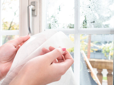 d-c Fix Privacy Milky Frosted Glass Window Static Cling 1.5m x 45cm