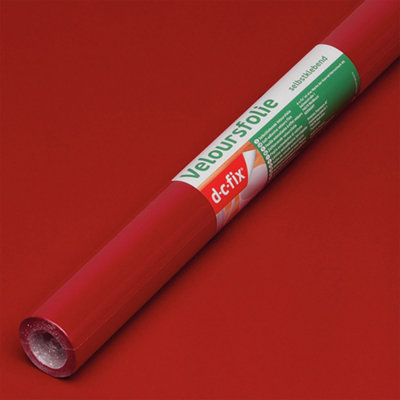D-C-Fix Red Velour Baize (1712) Sticky Backed Vinyl (L)500cm (W)45cm