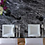 D-C-Fix Romeo Black Silver Marble Self-adhesive Furniture Wrap (L)15m (W)675mm