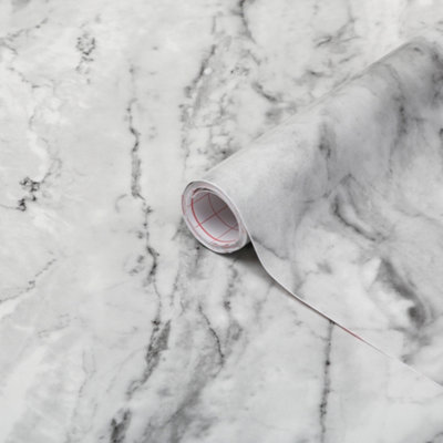 D-c-fix Romeo Grey Marble (5605) Sticky Back Furniture Wrap (L)15m (W)90cm