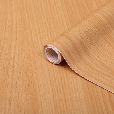 D-C-Fix Rotbuche European Beech Wood Self-adhesive Furniture Wrap (L)5m (W)675mm