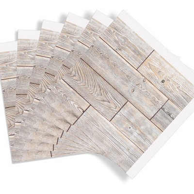 d-c-fix Rustic Oak Self Adhesive Vinyl Wall Tiles Pack of 6 (0.56sqm)