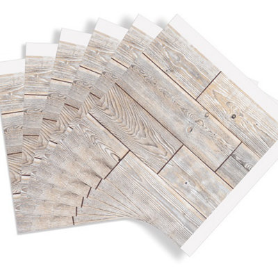 d-c-fix Rustic Oak Self Adhesive Vinyl Wall Tiles Pack of 6 (0.56sqm)