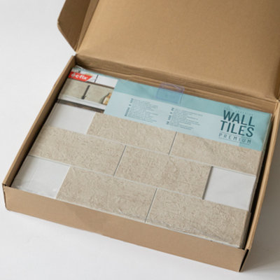 d-c-fix Sand Stone Premium Self Adhesive Composite Wall Tile 30.5cm(W) 30.5cm(H) 0.3cm(D) pack 10 (0.93sqm)