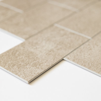 d-c-fix Sand Stone Premium Self Adhesive Composite Wall Tile 30.5cm(W) 30.5cm(H) 0.3cm(D) pack 10 (0.93sqm)