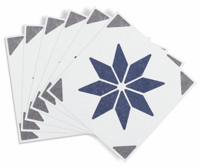 d-c-fix - Self Adhesive Wall Tile Alia Blue - 15cm x 15cm / Pack Of 6