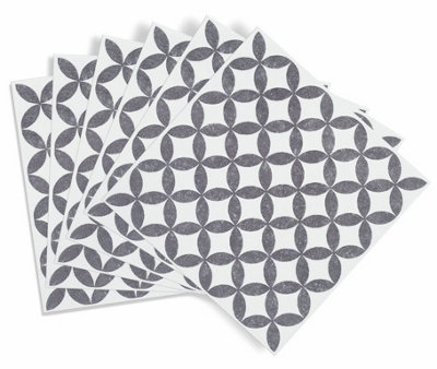 d-c-fix - Self Adhesive Wall Tile Amira Grey - 15cm x 15cm / Pack Of 6