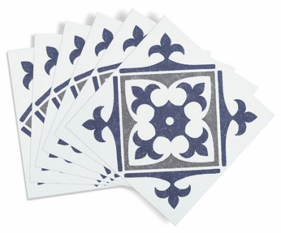 d-c-fix - Self Adhesive Wall Tile Nadia Blue - 15cm x 15cm / Pack Of 6
