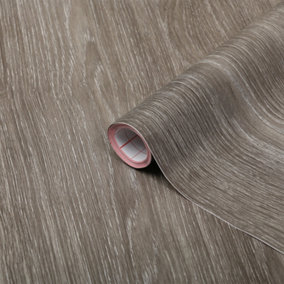 D-C-Fix Sheffield Oak Grey Wood Self-adhesive Furniture Wrap (L)15m (W)675mm