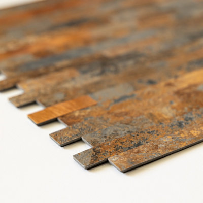 d-c-fix Slate Copper Premium Self Adhesive Composite Wall Tile 29.2cm(W) 29.7cm(H) 0.3cm(D) pack 10 (0.87sqm)