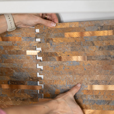 d-c-fix Slate Copper Premium Self Adhesive Composite Wall Tile 29.2cm(W) 29.7cm(H) 0.3cm(D) pack 10 (0.87sqm)
