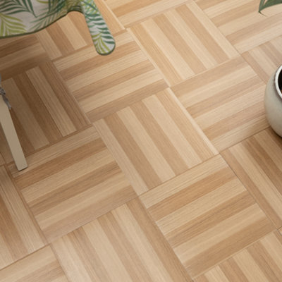 d-c-fix Slats 30.48 x 30.48cm Self-adhesive Vinyl Floor Tiles Pack 22 (2sqm)