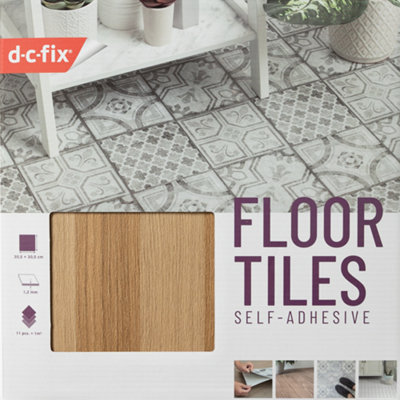 d-c-fix Slats 30.48 x 30.48cm Self-adhesive Vinyl Floor Tiles Pack 22 (2sqm)