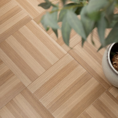d-c-fix Slats 30.48 x 30.48cm Self-adhesive Vinyl Floor Tiles Pack 22 (2sqm)