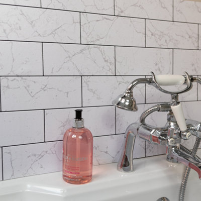 d-c-fix Splendid Marble Subway Tile 3D Splashback Wallpaper for Kitchen and Bathroom 4m(L) 67.5cm(W) - 6