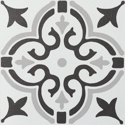 d-c-fix Stencil Motif Grey Self Adhesive Vinyl Floor Tiles Pack of 11 (1sqm) - 3