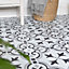 d-c-fix Stencil Motif Grey Self Adhesive Vinyl Floor Tiles Pack of 11 (1sqm)