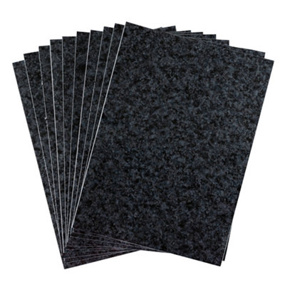 d-c-fix Stone Granite Black Self Adhesive Vinyl A4 Craft Pack (10 sheets)