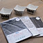 d-c-fix Stone Granite Black Self Adhesive Vinyl A4 Craft Pack (10 sheets)