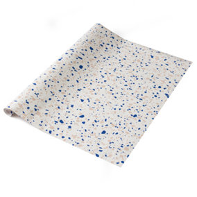 d-c-fix Stone Terrazzo Blue Self Adhesive Vinyl Wrap Film for Kitchen Worktops and Furniture 2m(L) 67.5cm(W)