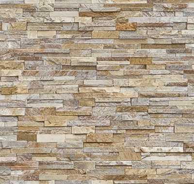 d-c-fix Stone Wall Sand 3D Splashback Wallpaper for Kitchen and Bathroom 4m(L) 67.5cm(W)